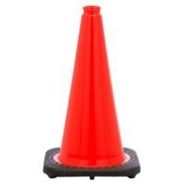 Jbc JBC Revolution, RS RS70032C Traffic Safety Cone, 28 in H Cone, PVC Cone, Fluorescent Orange Cone 547549/00401